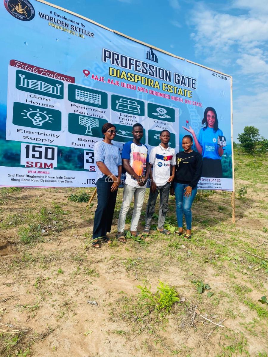 Profession Gate Diaspora Estate, Aaje Ologo, Ogbomoso, Ogbomosho North, Oyo, Residential Land for Sale