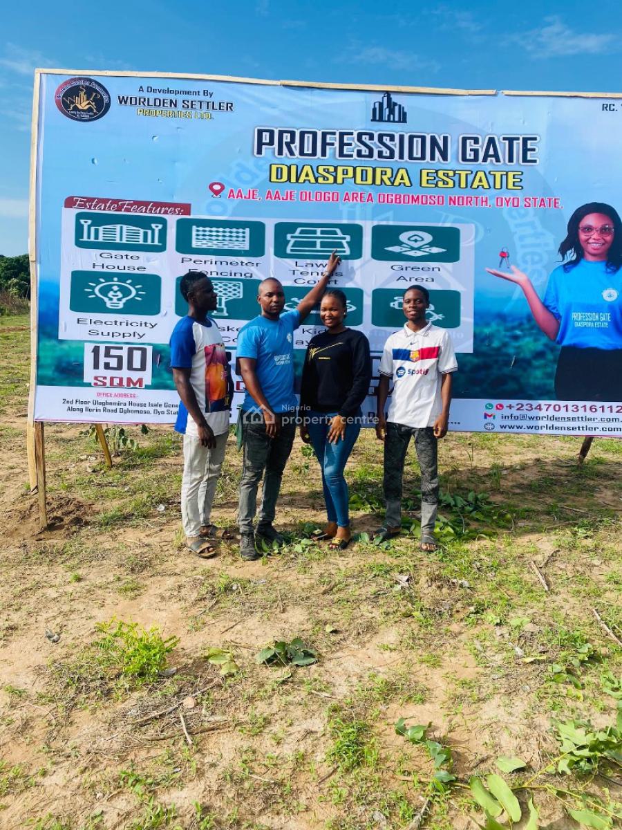 Profession Gate Diaspora Estate, Aaje Ologo, Ogbomoso, Ogbomosho North, Oyo, Residential Land for Sale