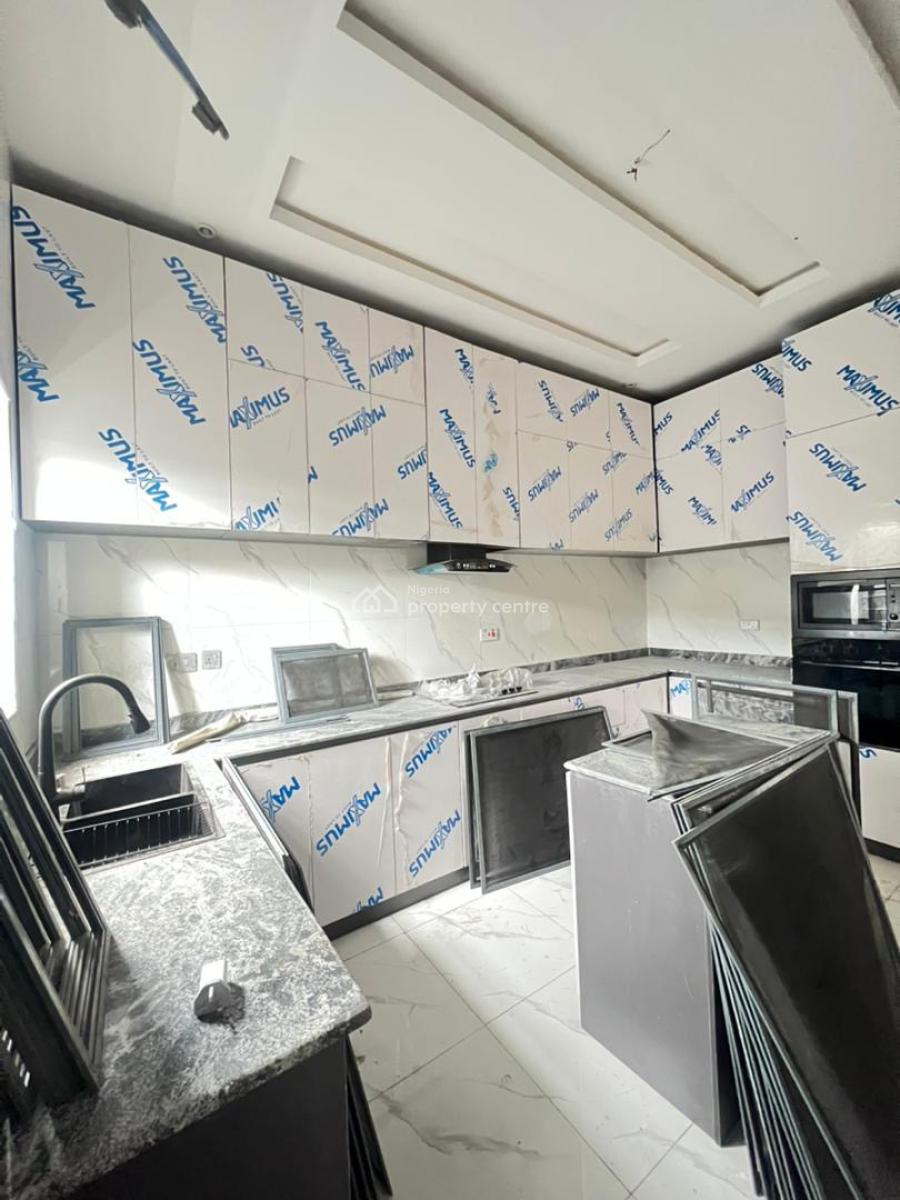 Newly Built Luxury Serviced 3 Bedrooms Terrace Duplex with Pool & Bq, Sangotedo, Ajah, Lagos, Terraced Duplex for Rent