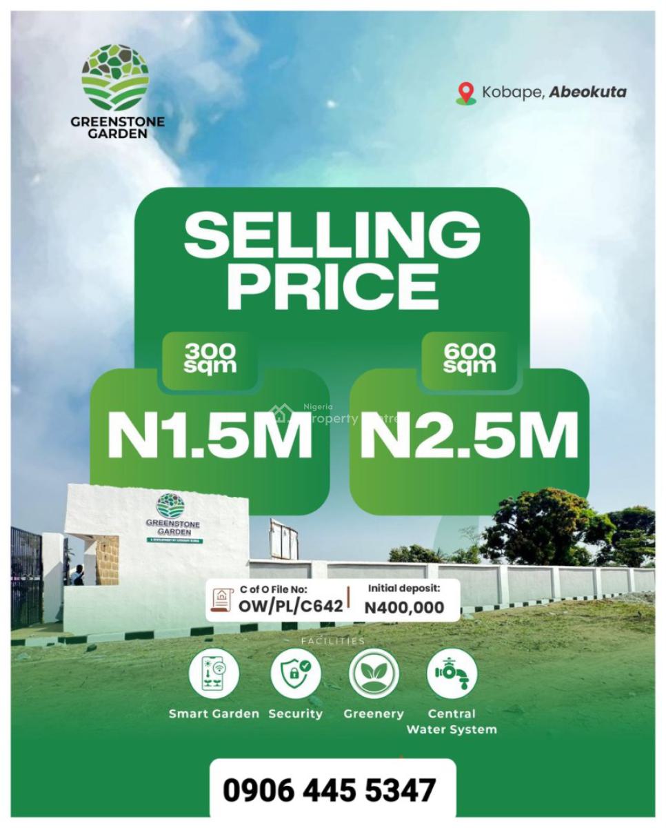 Half/full Plots and Acres of Land in Kobape Abeokuta, Kobape Town Close to Governor Dapo Abiodun Housing Estate, Obafemi Owode, Ogun, Residential Land for Sale
