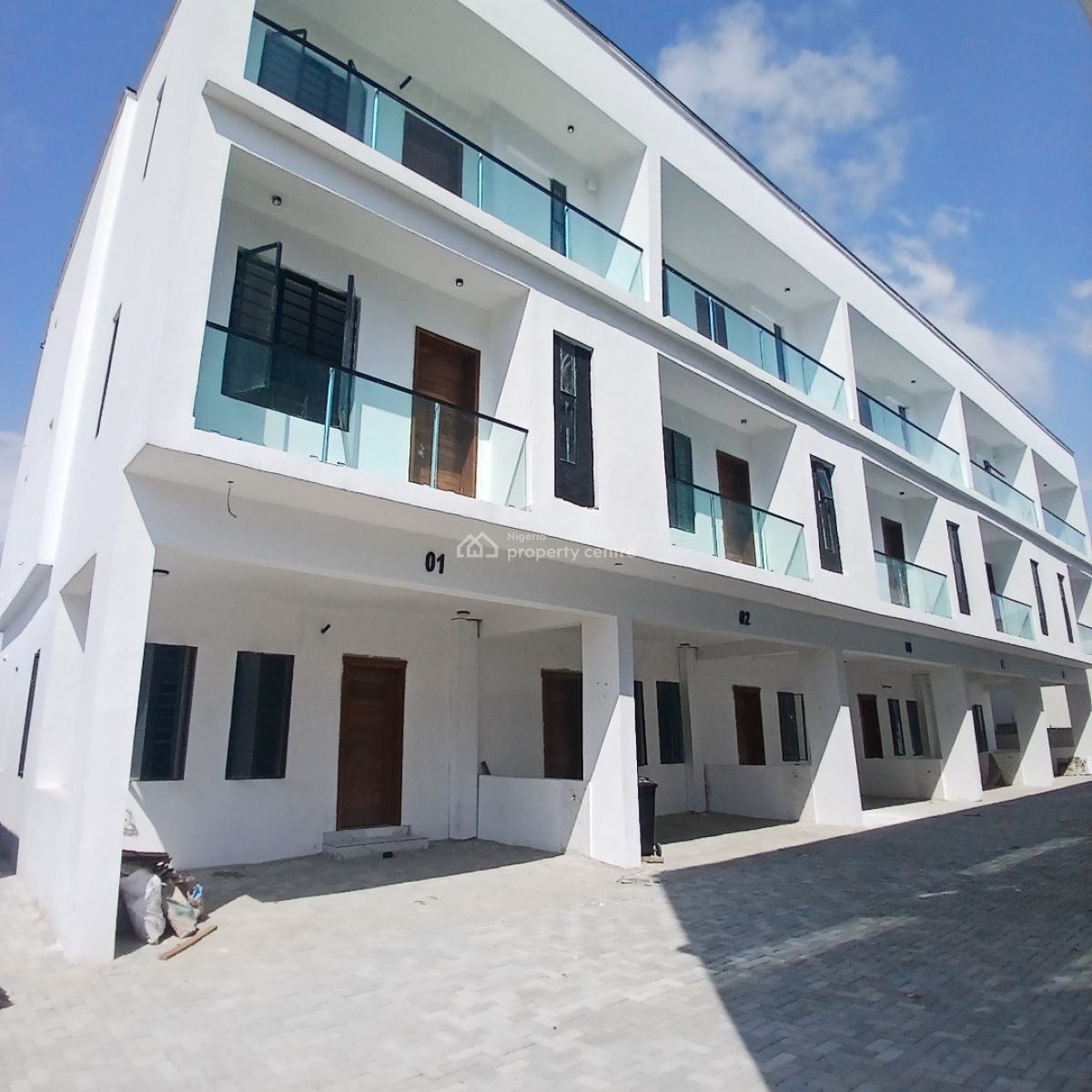 The Most Affordable 4 Bedroom Terrace Duplex with Bq on 2 Floors, Chevron Toll Gate, Orchid Road, Lekki, Lagos, Terraced Duplex for Sale
