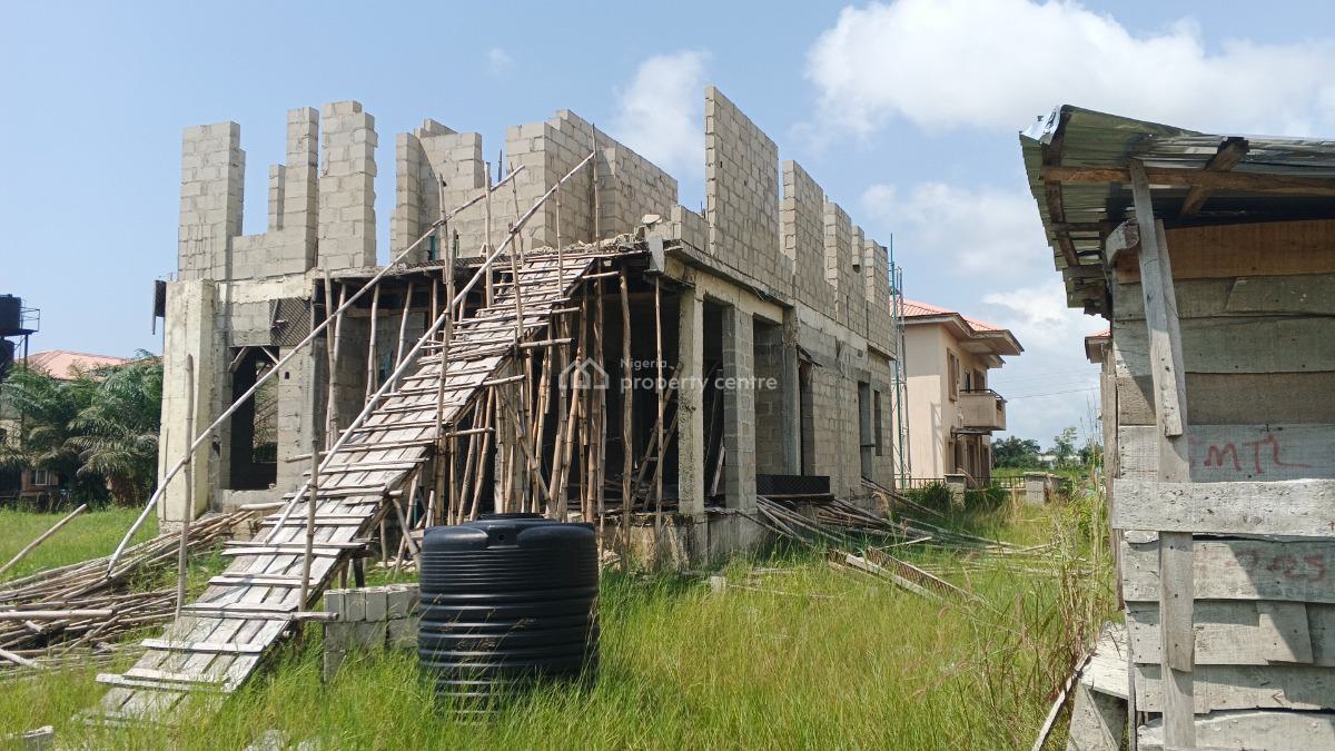 Distress Carcass 4 Bedrooms Fully Detached Duplex, Adiva Estate Inside Beechwood, Ibeju Lekki, Lagos, Detached Duplex for Sale