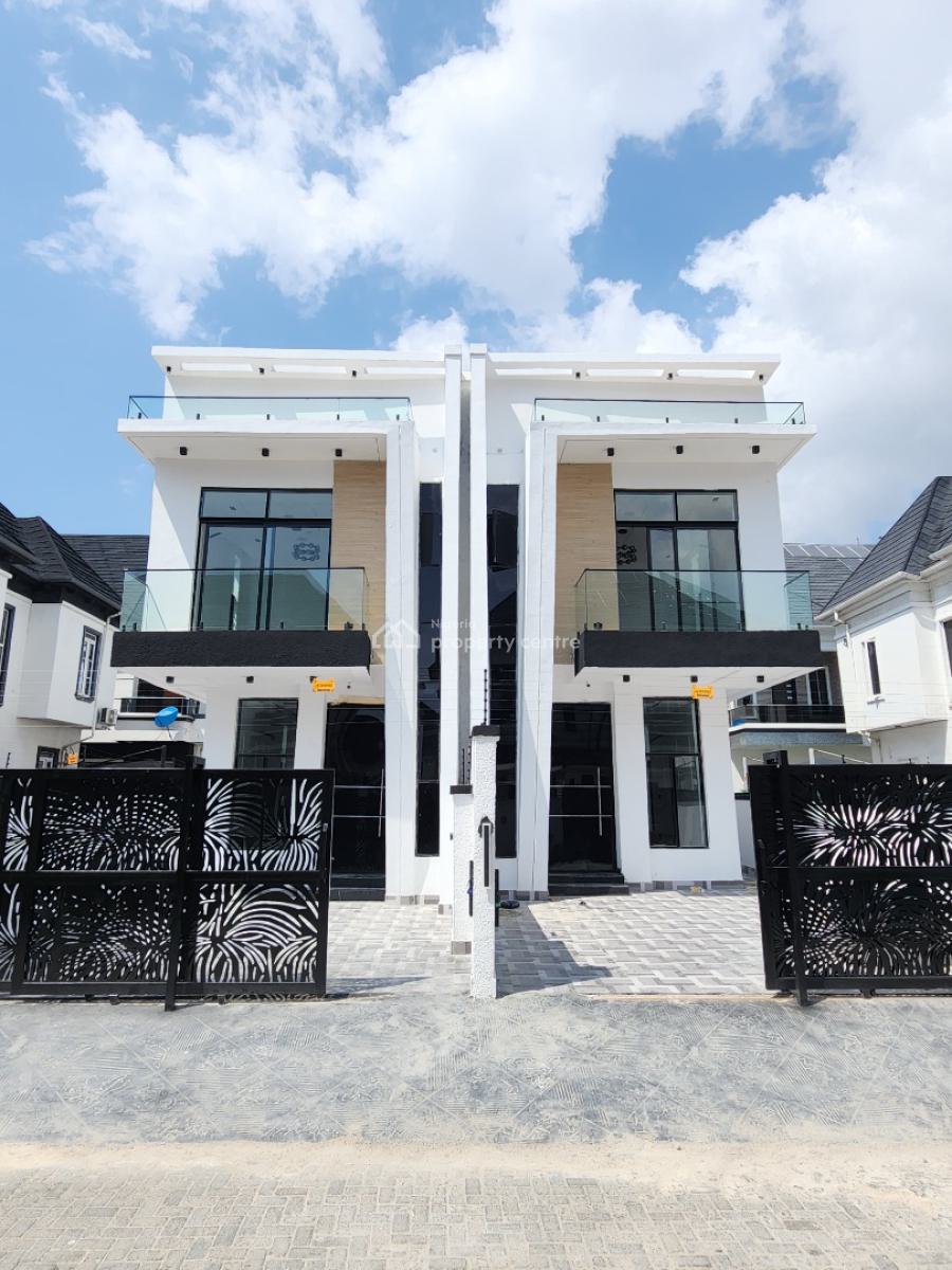 Nicely Built 4 Bedroom Semi Detached Duplex with Bq in a Secured Estat, Chevron Toll Gate, Orchid Road, Lekki, Lagos, Semi-detached Duplex for Sale