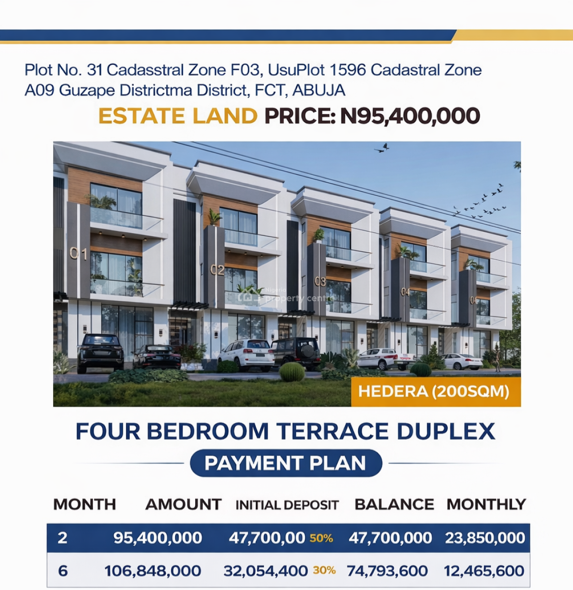 Flat Estate Land, Plot 1596 Cadastral Zone A09, Guzape District, Abuja, Mixed-use Land for Sale