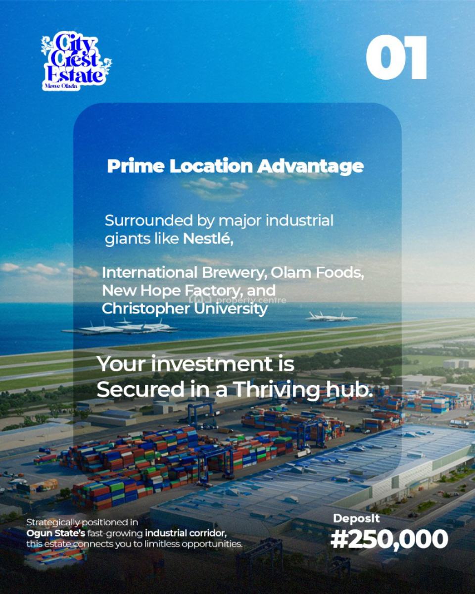 500sqm Land, City Crest Estate,mowe Ofada,ogun State., Mowe Ofada, Ogun, Commercial Land for Sale