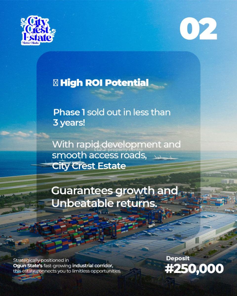 500sqm Land, City Crest Estate,mowe Ofada,ogun State., Mowe Ofada, Ogun, Commercial Land for Sale