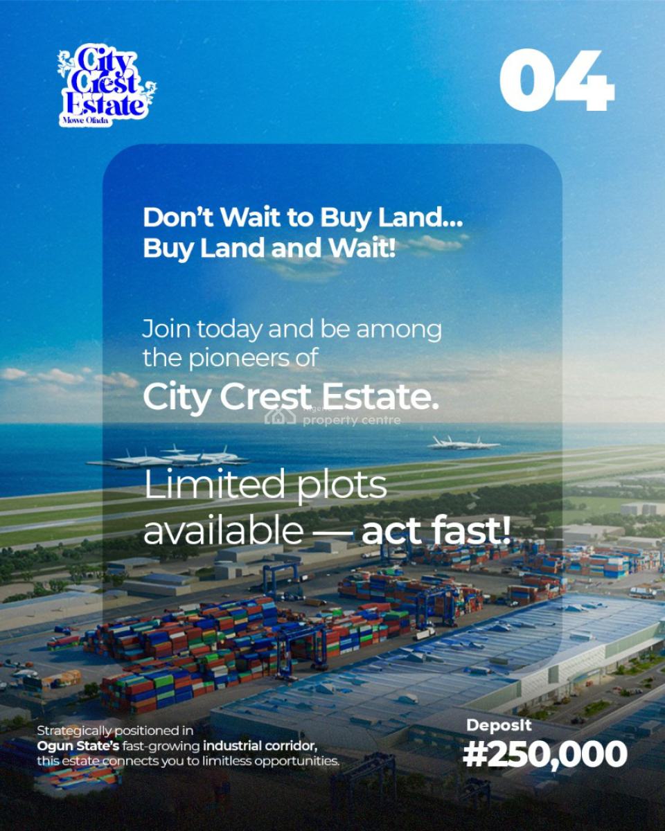 500sqm Land, City Crest Estate,mowe Ofada,ogun State., Mowe Ofada, Ogun, Commercial Land for Sale
