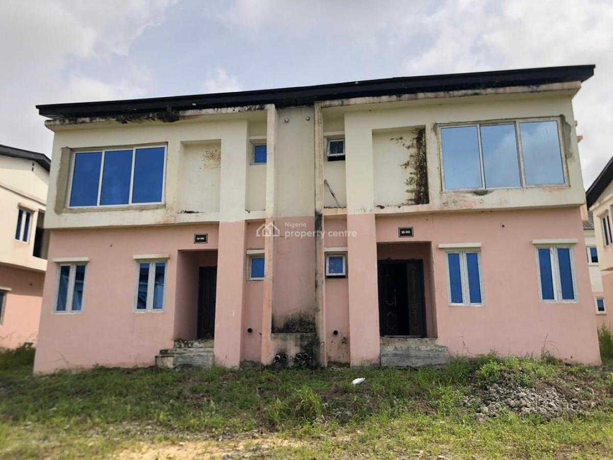 3-bedroom Semi-detached Duplex (carcass), Green Park Estate, Abijo, Lekki, Lagos, Semi-detached Duplex for Sale