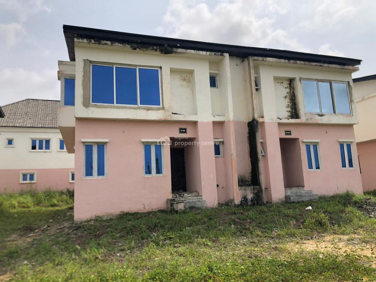 3-bedroom Semi-detached Duplex (carcass), Green Park Estate, Abijo, Lekki, Lagos, Semi-detached Duplex for Sale