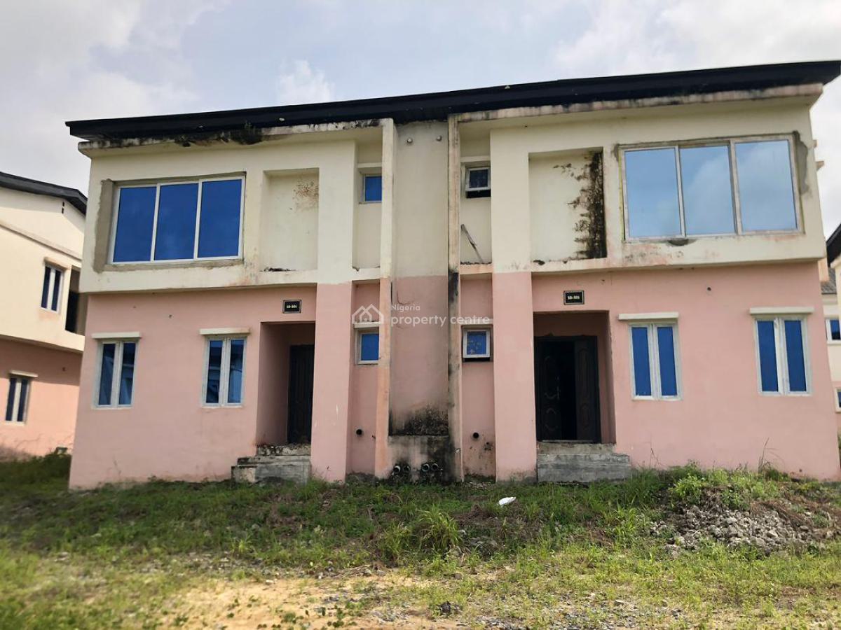 3-bedroom Semi-detached Duplex (carcass), Green Park Estate, Abijo, Lekki, Lagos, Semi-detached Duplex for Sale