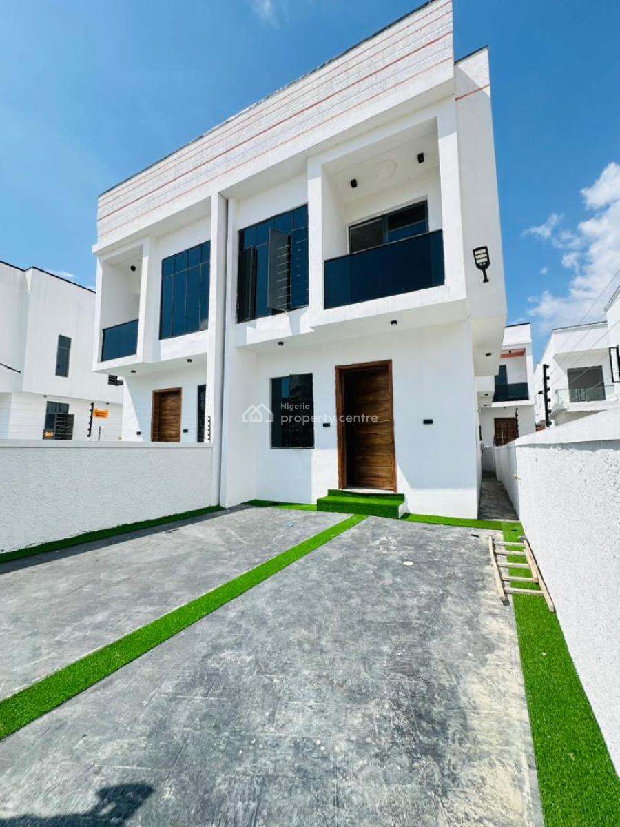 Modestly Built 4bedroom Semi Detached Duplex with No Bq in Ikota, Ikota, Lekki, Lagos, Semi-detached Duplex for Sale