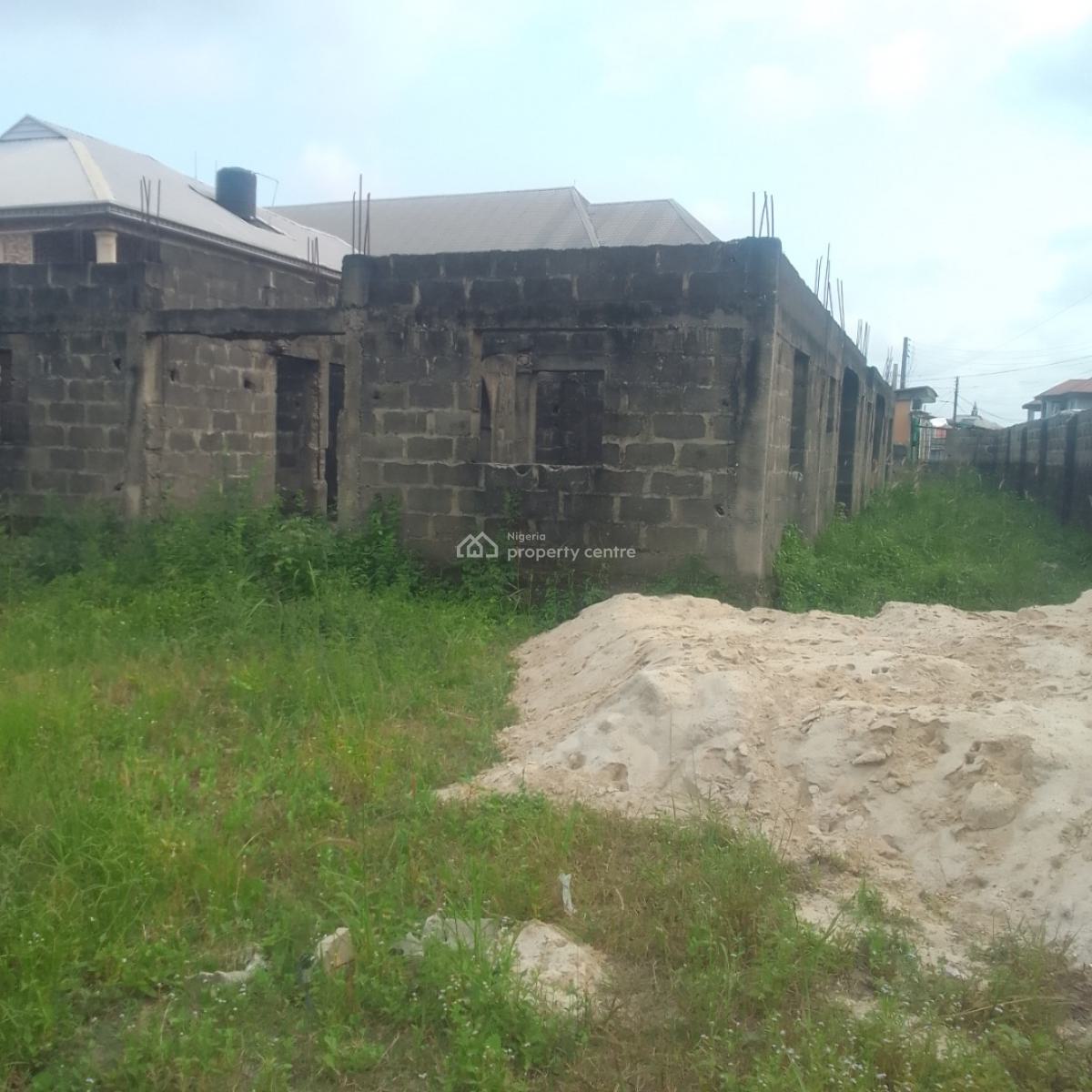 Purely Dried Full Plot of Land with a Carcass of 4units of 2bedrooms, Royal Palm Estate, Badore, Ajah, Lagos, Industrial Land for Sale
