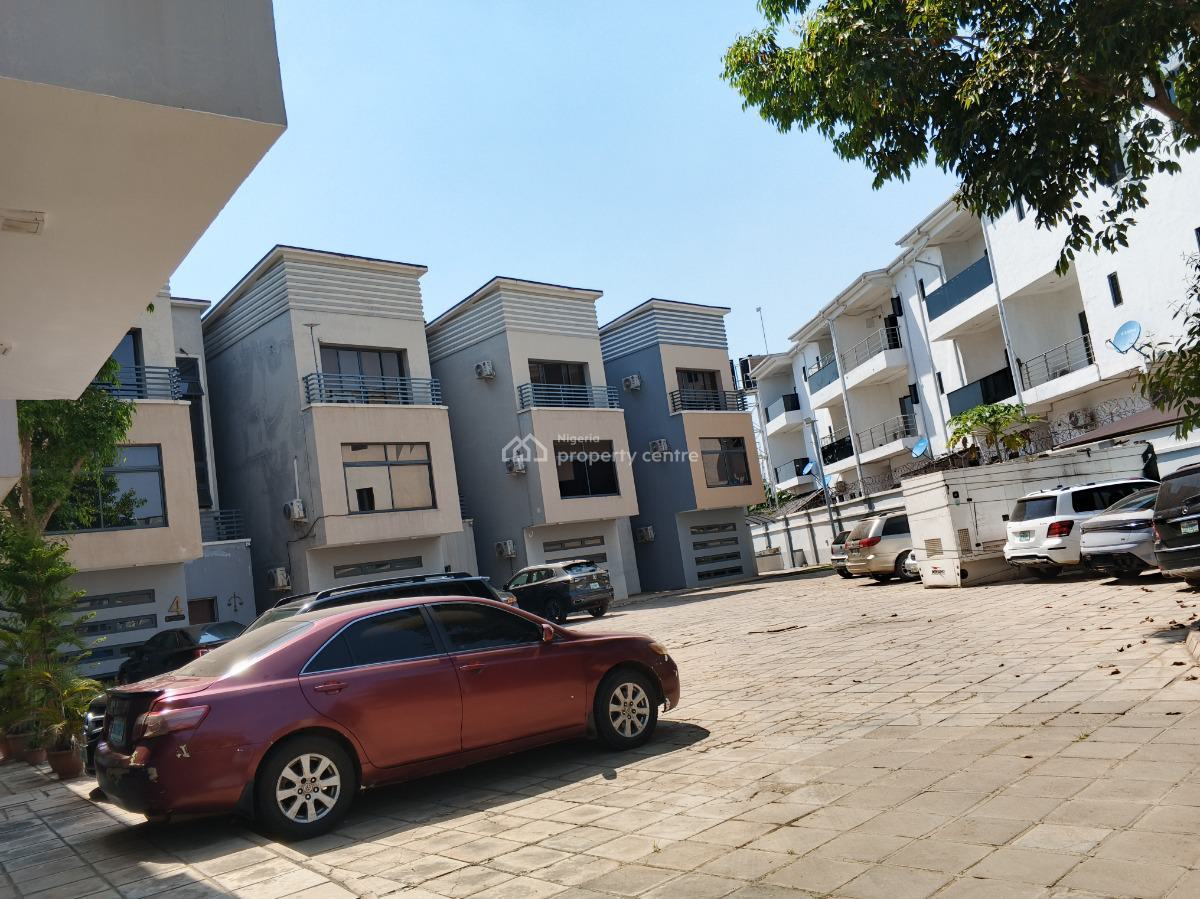 Partially Serviced with Acs 4 Bedroom Terrace Duplex with Bq., Jabi, Abuja, Terraced Duplex for Rent