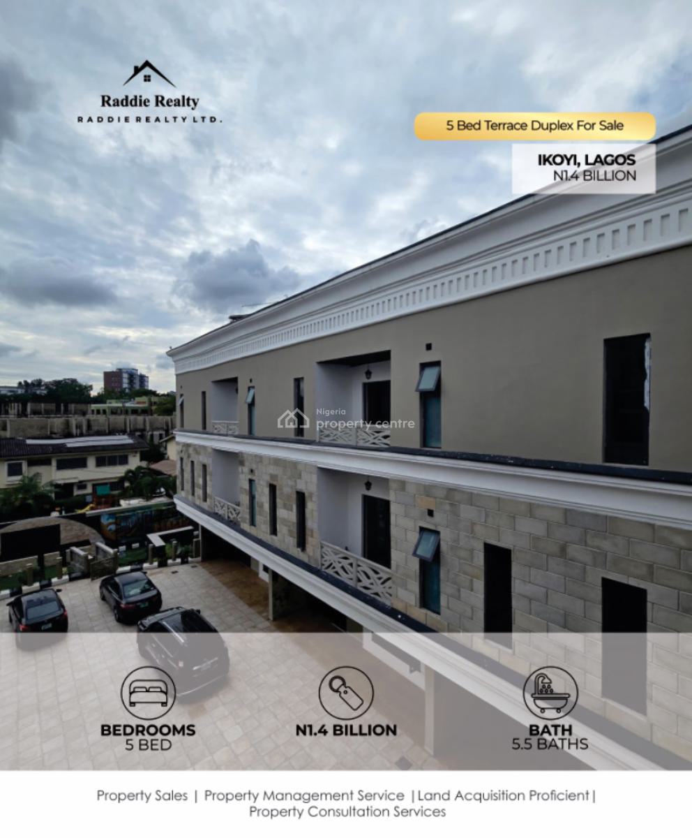 Beautiful 5 Bedroom Terrace Duplex, Ikoyi, Lagos, Terraced Duplex Joint Venture