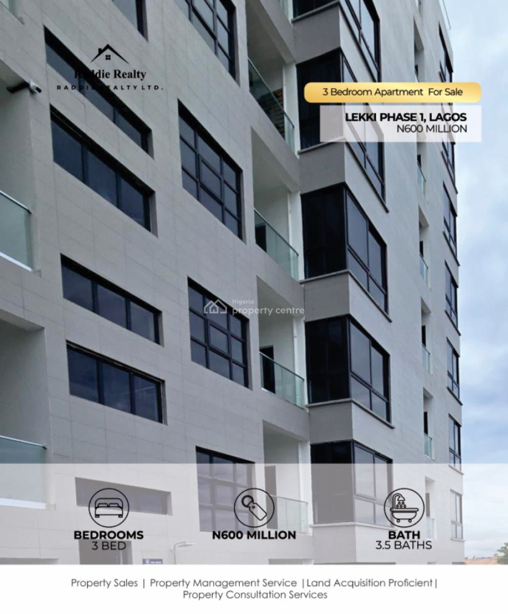 Luxurious 3 Bedroom Apartment, Lekki Phase 1, Lekki, Lagos, Flat / Apartment for Sale