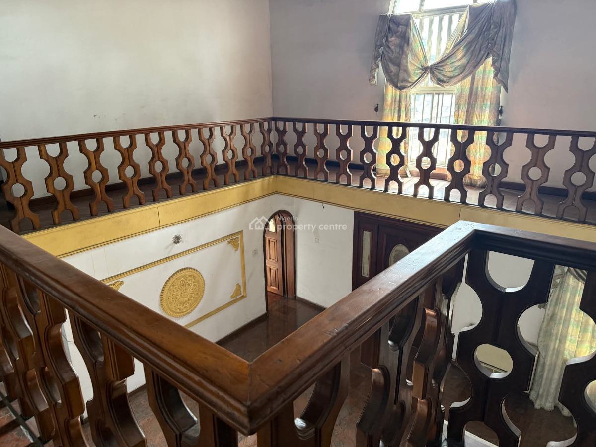Mansion on Approx 2400sqm Land 4 Bedroom and 5 Living Room and 7bq, Parklane Road, Gra, Apapa, Lagos, Detached Duplex for Sale