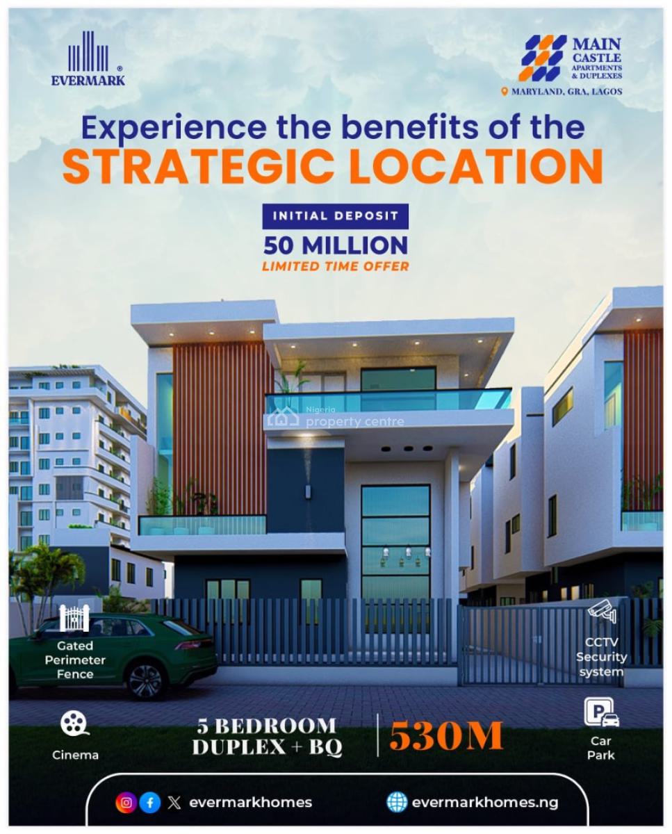 Smart and Luxury 5 Bedroom with Cinema and Bq, Smart Automated Offplan Home with Cinema, Bq, Payment Plan Available, Maryland, Lagos, Detached Duplex for Sale