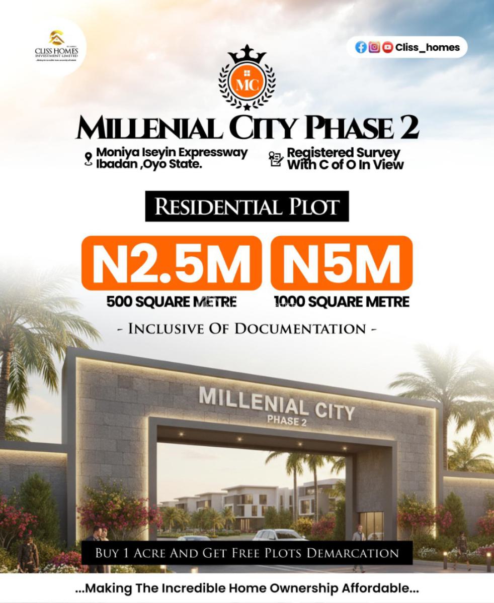 Experience The Evolution of Modern Living at Stonegate & Millennial Ci, Ibadan, Oyo, Residential Land for Sale