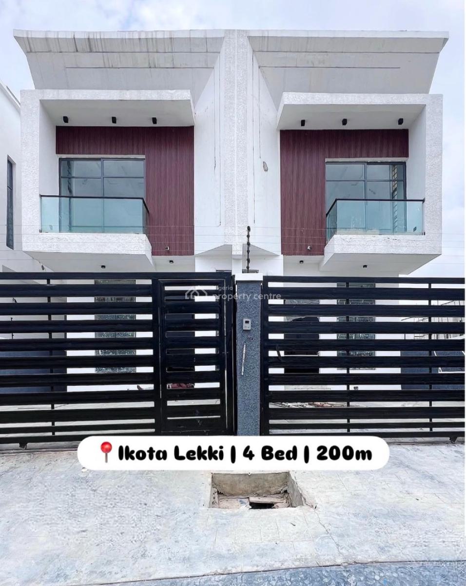 Ikota Lekki Lagos  4 Bed  200m    Contemporary 4 Bedroom Semi, Ikota, Lekki, Lagos, Semi-detached Duplex for Sale