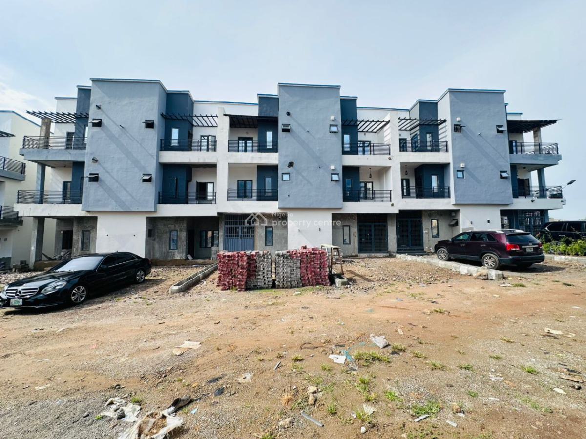 a New 4-bedroom Terrace Duplex + 1bq Semi-finished, By Lifecamp Junction ., Life Camp, Abuja, Terraced Duplex for Sale
