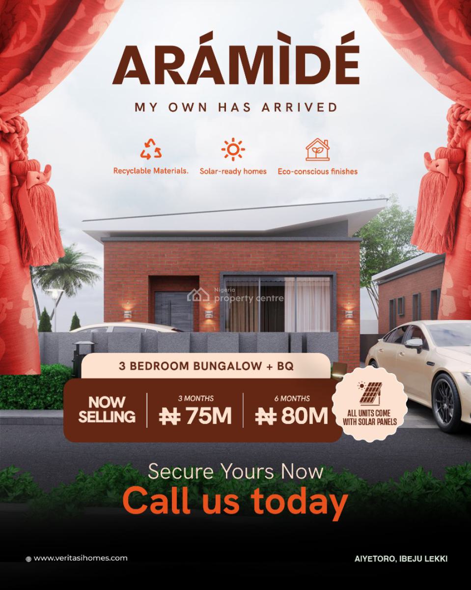 Beautiful Luxury & Affordable 3bedrooms Estate Bungalows with C of O, Ibeju, Ibeju Lekki, Lagos, Detached Bungalow for Sale