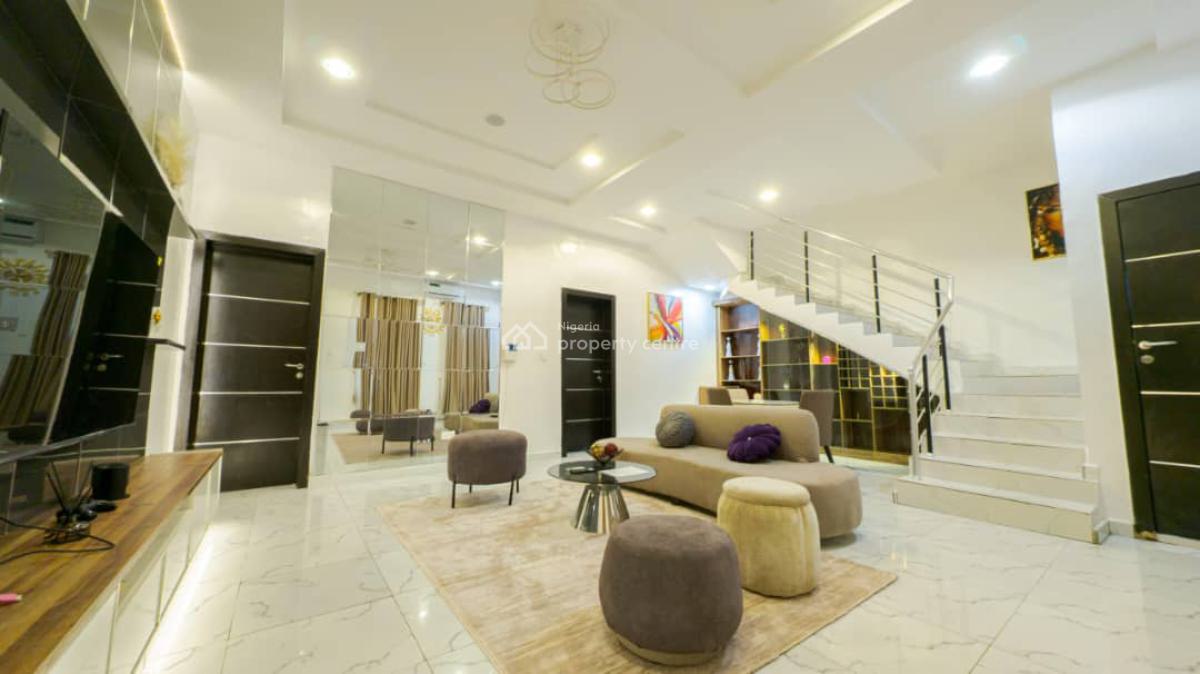 Exquisitely Furnished 4 Bedroom Duplex with Excellent Finishing, Secure Estate By Lbs, Very Close to Bus Stop, Olokonla, Ajah, Lagos, Detached Duplex Short Let