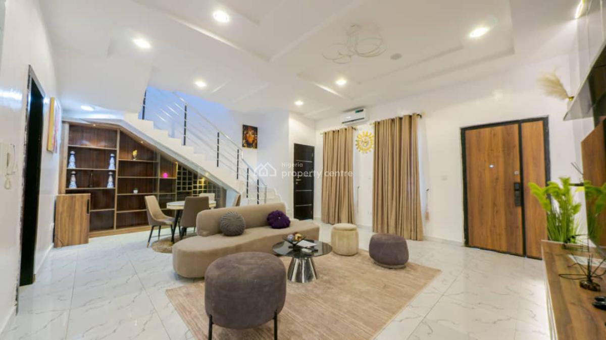 Exquisitely Furnished 4 Bedroom Duplex with Excellent Finishing, Secure Estate By Lbs, Very Close to Bus Stop, Olokonla, Ajah, Lagos, Detached Duplex Short Let