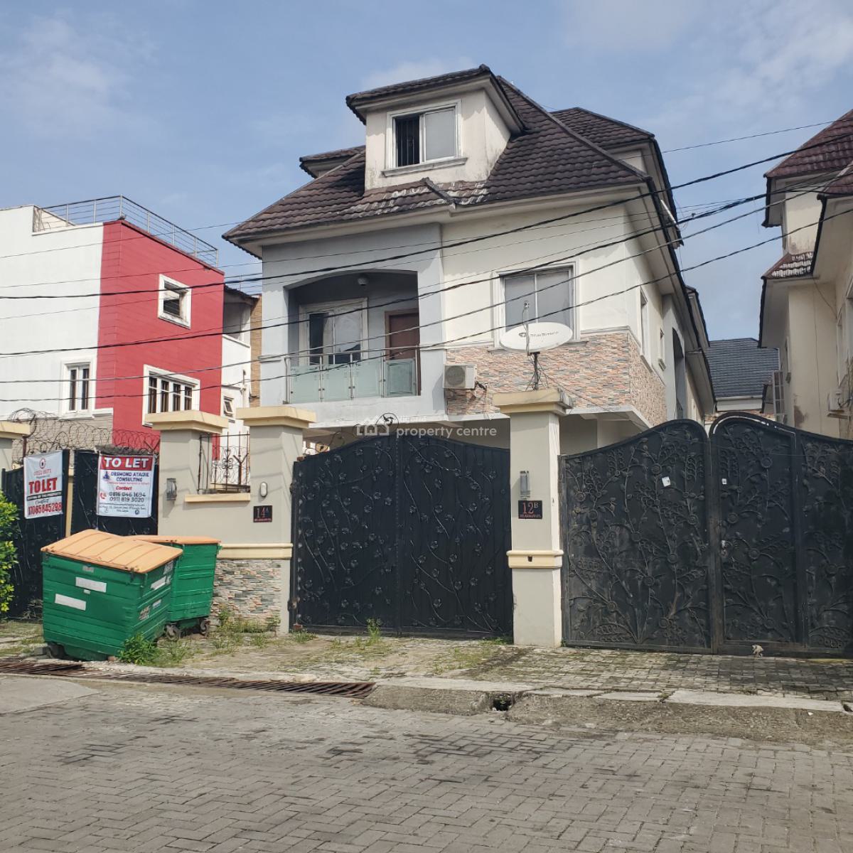 Excellent 5 Bedroom Duplex with a Bq in a Secured Estate, Chevron, Lekki, Lagos, House for Rent