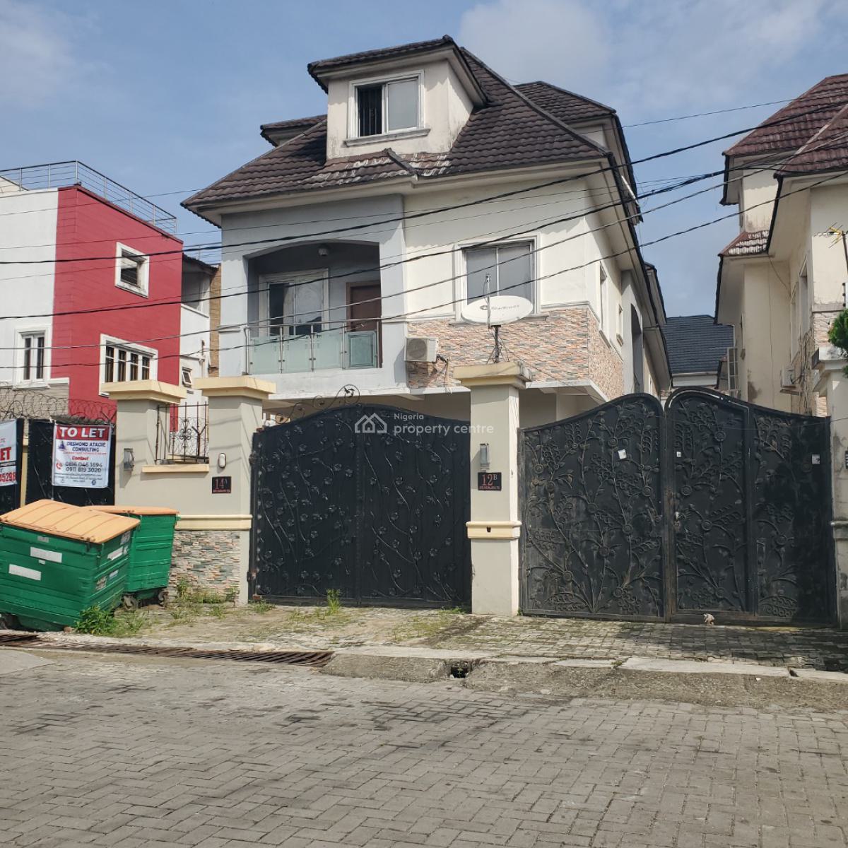 Excellent 5 Bedroom Duplex with a Bq in a Secured Estate, Chevron, Lekki, Lagos, House for Rent