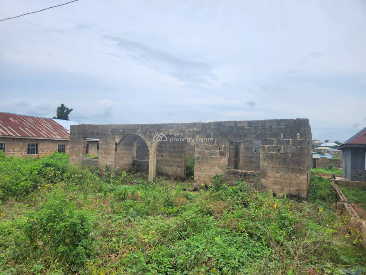 an Uncompleted Bungalow on Half Plot of Land, Maje, Soka, Ibadan, Oyo, Detached Bungalow for Sale