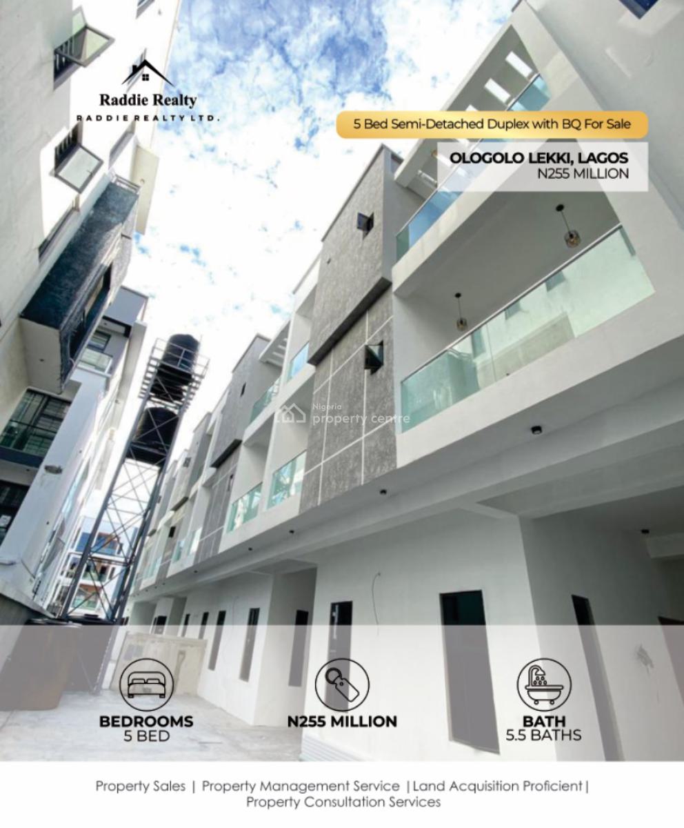 4 Bedroom Terrace Duplex, Ologolo, Lekki, Lagos, Terraced Duplex for Sale
