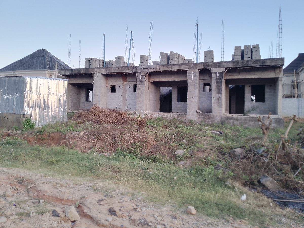 Block of 3 (two Bedroom Terrace) Carcass, Scc Road, Ushafa, Bwari, Abuja, Terraced Duplex for Sale