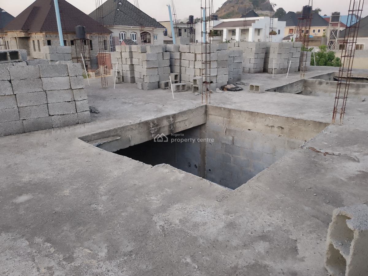 Block of 3 (two Bedroom Terrace) Carcass, Scc Road, Ushafa, Bwari, Abuja, Terraced Duplex for Sale