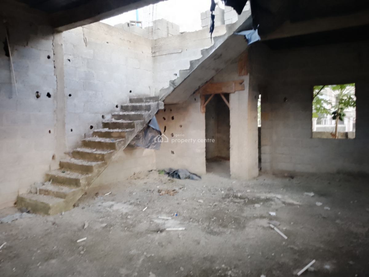 Block of 3 (two Bedroom Terrace) Carcass, Scc Road, Ushafa, Bwari, Abuja, Terraced Duplex for Sale