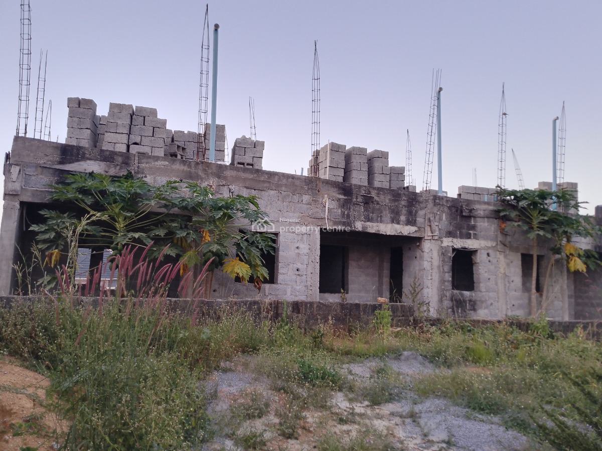 Block of 3 (two Bedroom Terrace) Carcass, Scc Road, Ushafa, Bwari, Abuja, Terraced Duplex for Sale