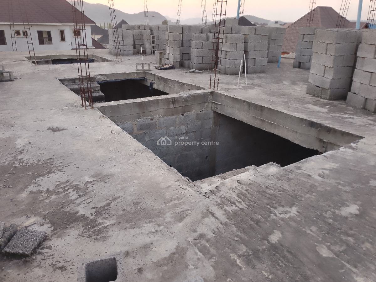 Block of 3 (two Bedroom Terrace) Carcass, Scc Road, Ushafa, Bwari, Abuja, Terraced Duplex for Sale