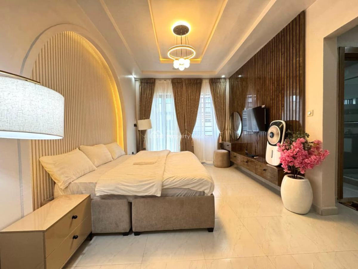 Luxury Cozy 3 Bedroom Furnished and Service Duplex with Pool, Spg Road, Ologolo, Lekki, Lagos, Terraced Duplex Short Let