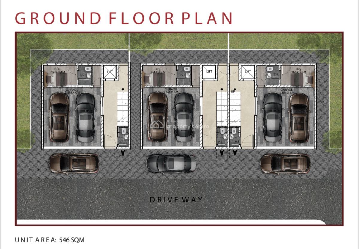 Offplan 5 Bedroom Terrace with Bq (pilling Done), Banana Island Estate, Banana Island, Ikoyi, Lagos, Terraced Duplex for Sale