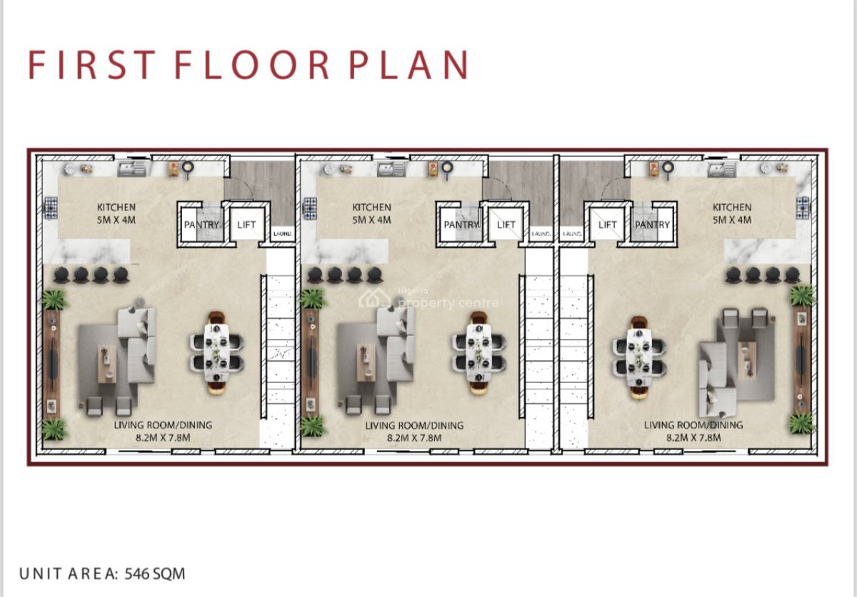 Offplan 5 Bedroom Terrace with Bq (pilling Done), Banana Island Estate, Banana Island, Ikoyi, Lagos, Terraced Duplex for Sale
