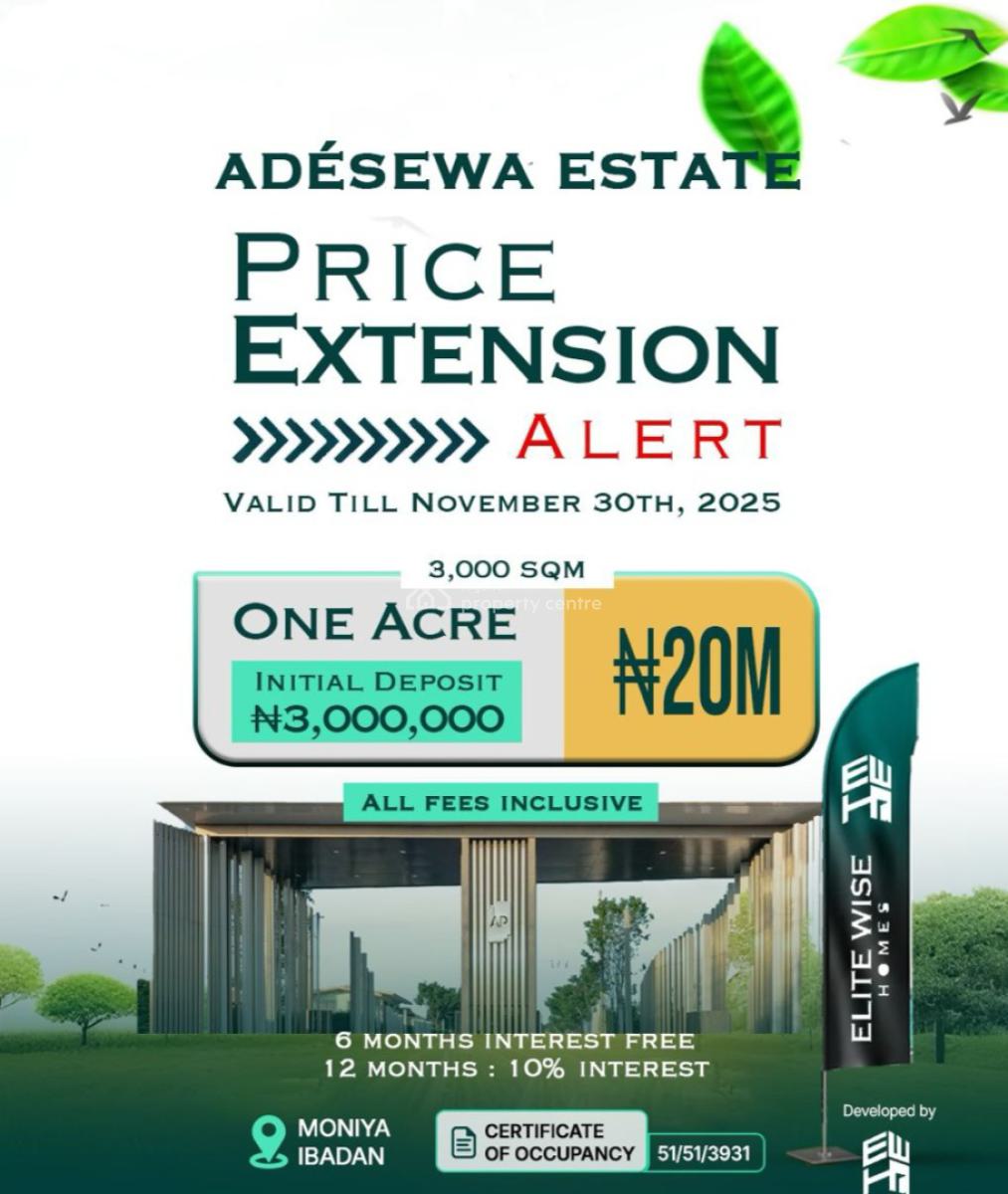 Plot of Land in Beautiful Location, Moniya, Ibadan, Oyo, Residential Land for Sale
