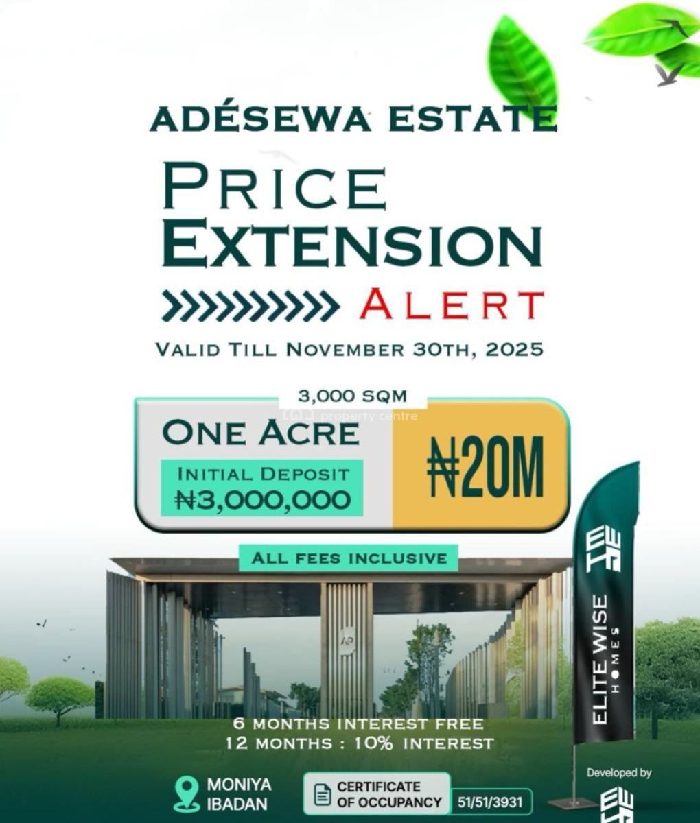 Plot of Land in Beautiful Location, Moniya, Ibadan, Oyo, Residential Land for Sale
