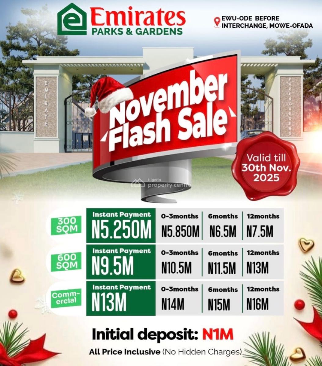 Topnotch 100% Dry Land in a Fast Developing Area for Grab., Deposit N1m and Spread Balance for 3 Months. Ewu-ode, Mowe Ofada, Ogun, Mixed-use Land for Sale