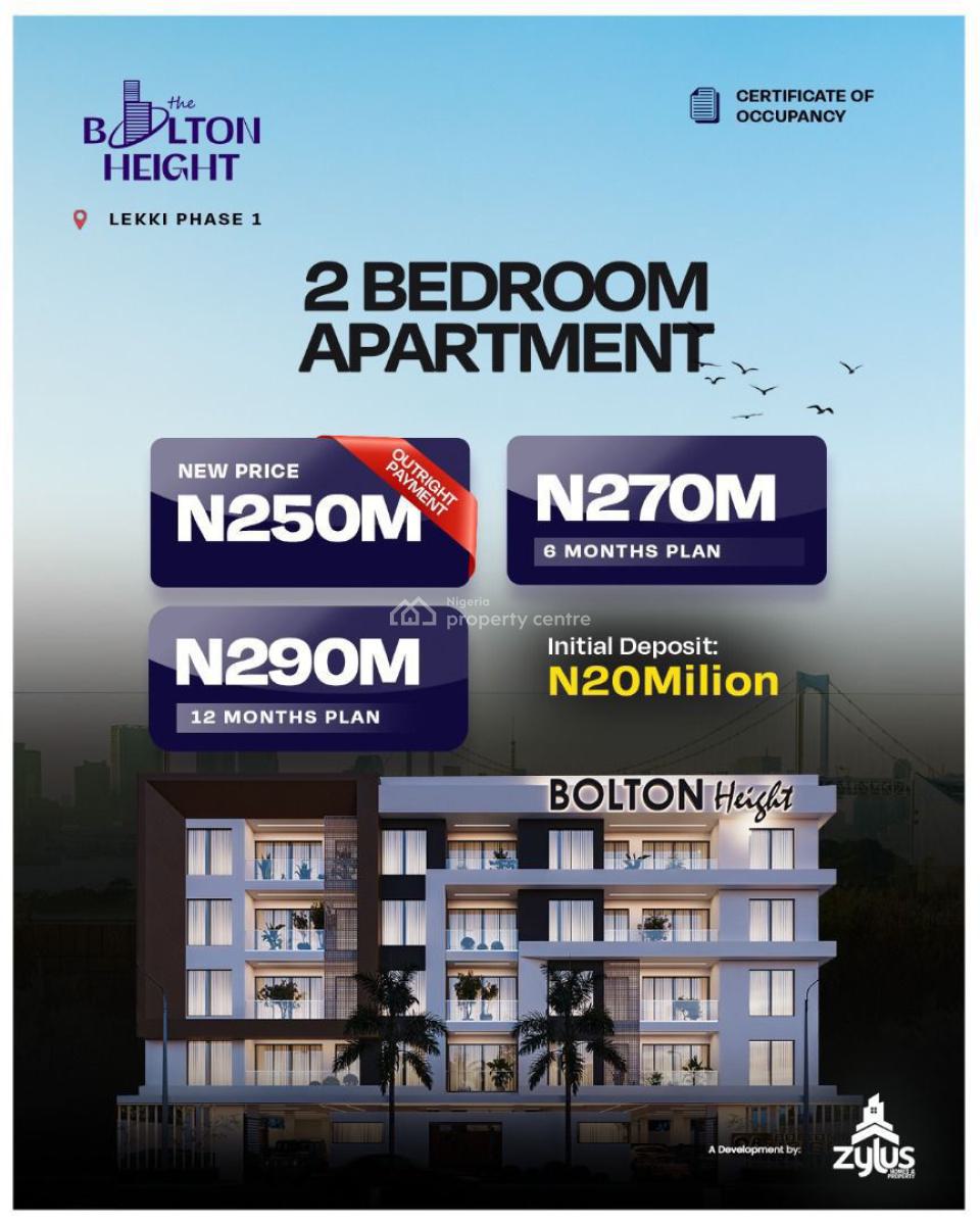 2 Bedroom Apartment, Bolton Heights, Lekki Phase 1, Lekki, Lagos, Flat / Apartment for Sale