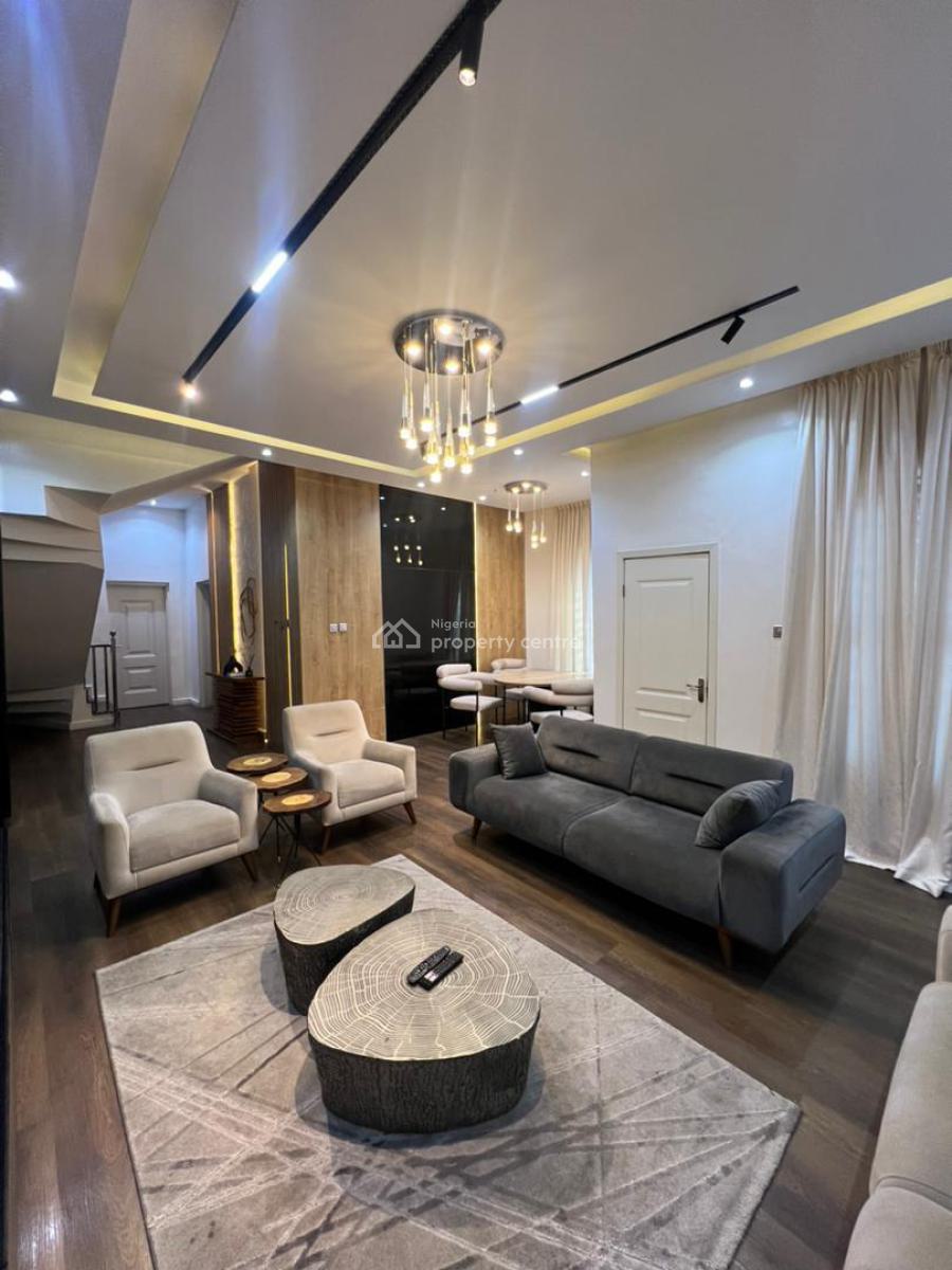 Luxury 4 Bedroom Funished Semi Detached Duplex with Bq, Chevron, Lekki, Lagos, Semi-detached Duplex for Rent