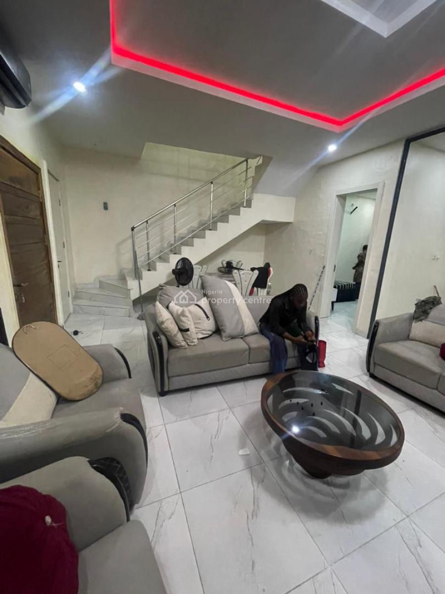 Semi Furnished Service 4 Bedroom Terrace Duplex with Inverter, Ikota, Lekki, Lagos, Terraced Duplex for Rent