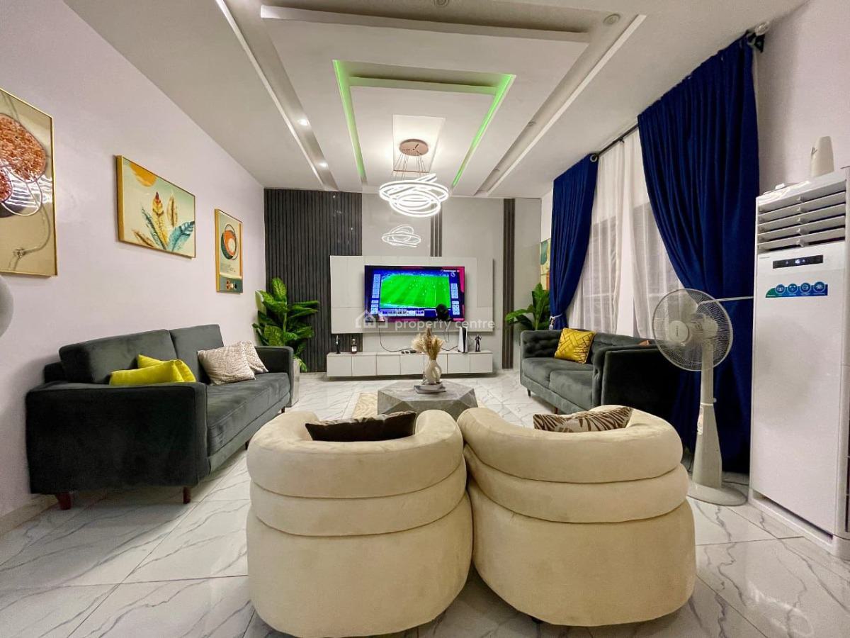 4 Bedroom Self Compound Duplex with Ps5 Air Hockey and Balcony, Agungi, Lekki, Lagos, House Short Let