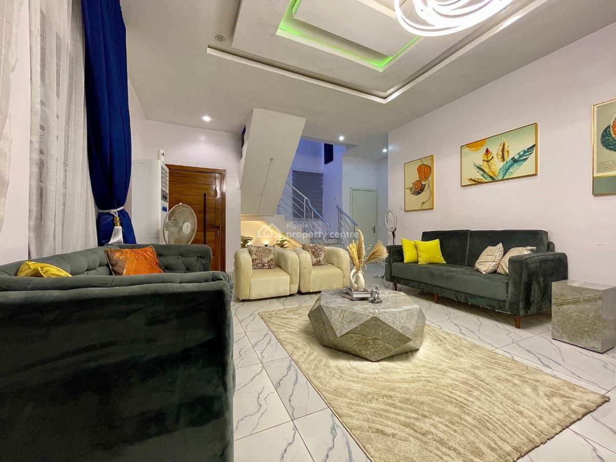 4 Bedroom Self Compound Duplex with Ps5 Air Hockey and Balcony, Agungi, Lekki, Lagos, House Short Let