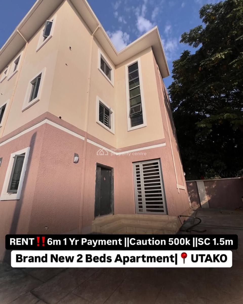 Luxury 2 Bedrooms Spacious & Serviced Apartment, Utako, Abuja, Flat / Apartment for Rent