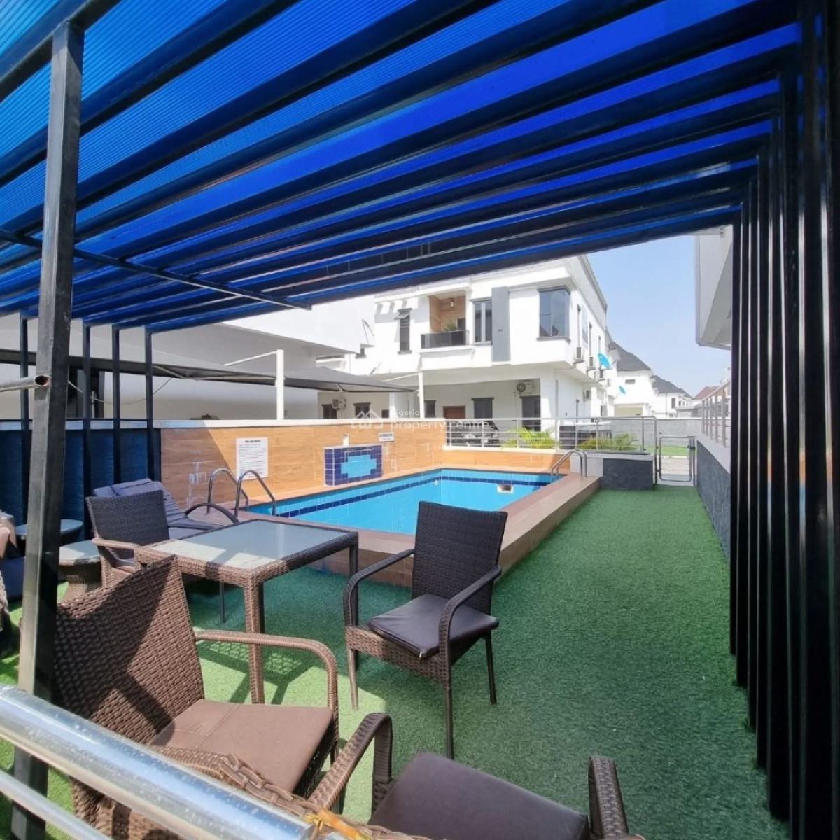 Distress Spacious 4-bedroom Terrace Duplex with Swimming Pool, Ikota Gra, Lekki, Lagos, Terraced Duplex for Sale