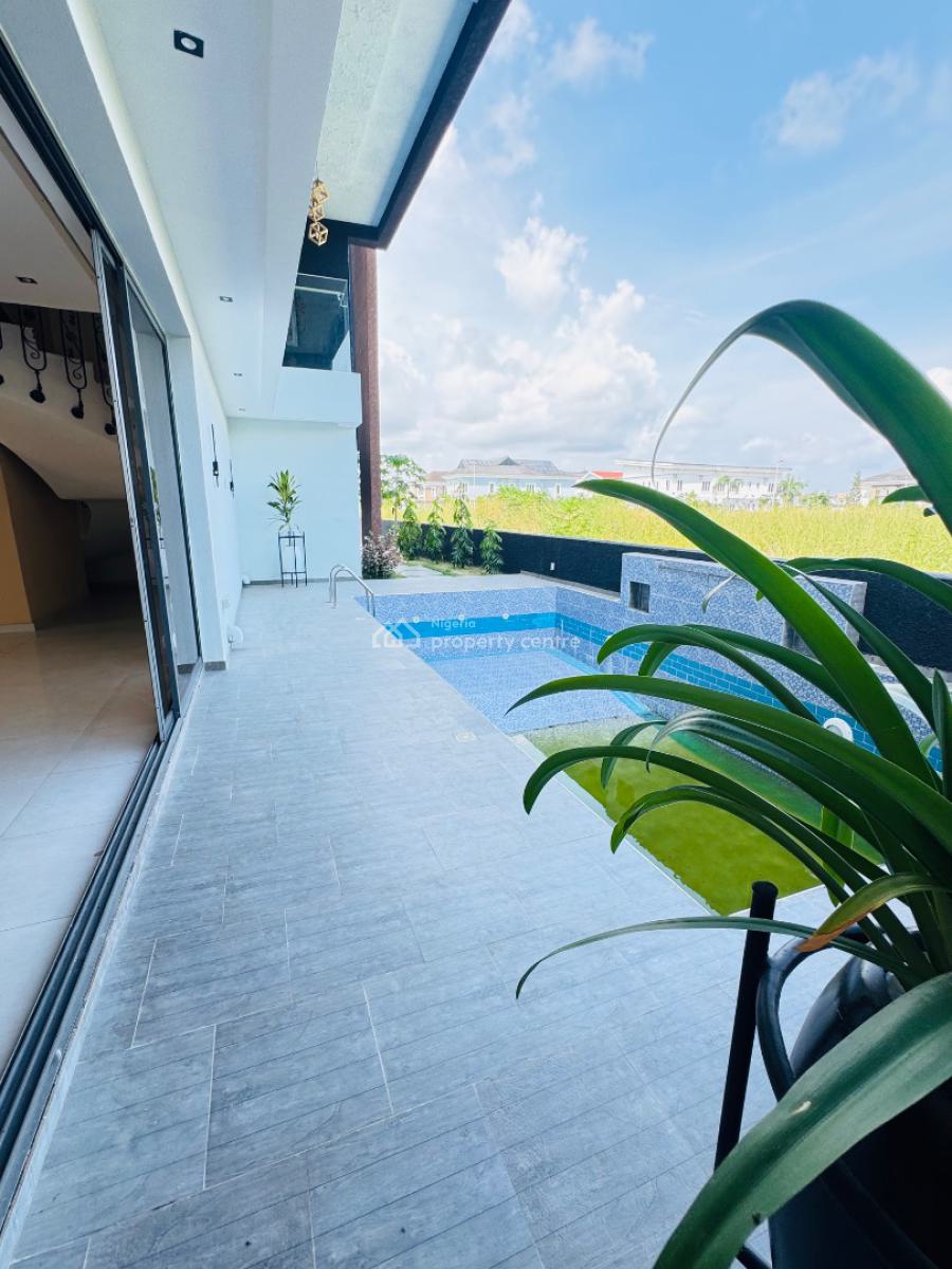 Contemporary 5bedroom Fully Detach  Duplex +pool+elevator,rooftop, Royal Garden Esatre Ajah, Lekki, Lagos, Detached Duplex for Sale